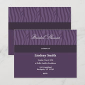 Classy Paars Bridal Shower Kaart (Voorkant / Achterkant)