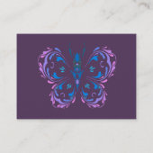 Classy Paars Butterfly Change counseling Service Visitekaartje (Achterkant)