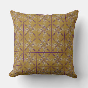 Classy Paars en Mustard Pattern Kussen