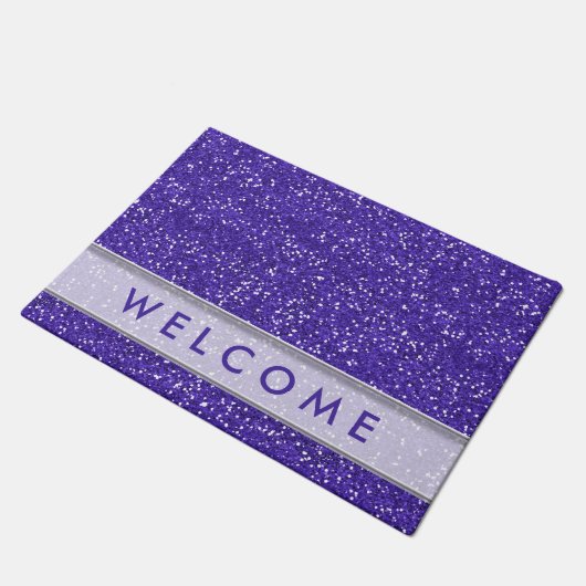 Classy Paars Glitter Blik Deurmat (Schuin)