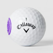 Classy Paars Glitter Sparkly Monogam Personalized Golfballen (Logo)