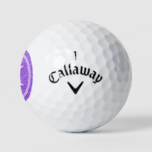 Classy Paars Glitter Sparkly Monogam Personalized Golfballen (Logo)