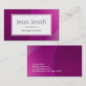 Classy Paars huwelijksadviesbureau Visitekaartje (Voorkant / Achterkant)