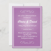 Classy Paars Starfish repesial Dinner Invitation Kaart (Achterkant)