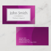 Classy Paars Talent Agent Visitekaartje (Voorkant / Achterkant)
