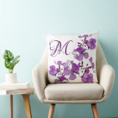 Classy paars wild flower M-monogram aanpasbaar Kussen (Stoel)