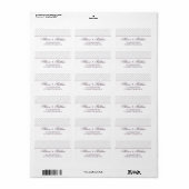 Classy Paarse Controleer Patroon Adres Label (Full Sheet)