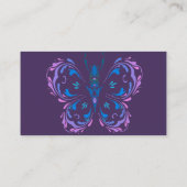 Classy Paarse Vlinder Hair & Nails Custom Visitekaartje (Achterkant)