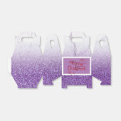 Classy Paarse zilveren pailletten Bedankdoosjes (Uitgevouwen)
