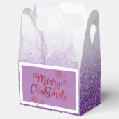 Classy Paarse zilveren pailletten Bedankdoosjes (Geopend)