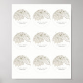 Classy Paisley Ivoor Goud Bruiloft Labels Poster (Voorkant)