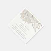 Classy  Paisley Ivory Gold Wedding Fun Facts Servet (Hoek)