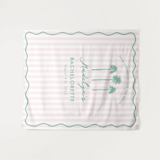 Classy Palm Springs Bachelorette Photo Backdrop Wandkleed (Voorkant (horizontaal))