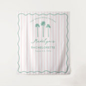 Classy Palm Springs Bachelorette Photo Backdrop Wandkleed (Voorkant)