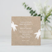 Classy Palm Tree Beach Weddenschap Kaart (Staand voorkant)