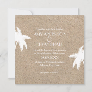 Classy Palm Tree Beach Weddenschap Kaart