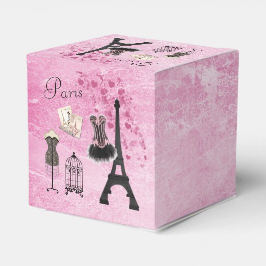 Classy Paris Mode Eiffeltoren Bedankdoosjes (Achterkant)