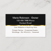 Classy Party Planning Event Planner Visitekaartjes (Achterkant)