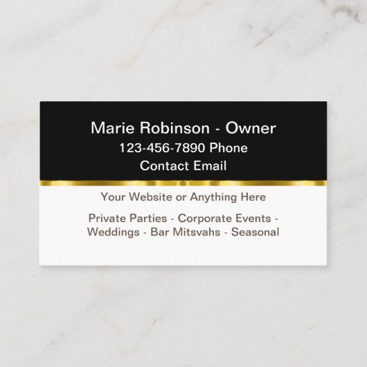 Classy Party Planning Event Planner Visitekaartjes (Achterkant)