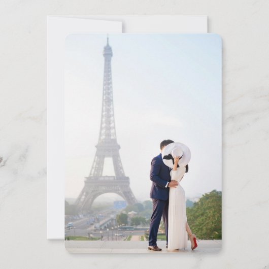 Classy Pastel Blue Elegant Save the Date Card (Achterkant)