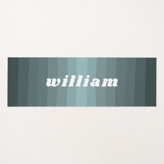 Classy Pastel Groene Kleur Ontwerp Aangepaste Naam Yogamat (Voorkant (horizontaal))
