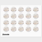 Classy pastel marmer dank u ronde sticker (Vel)