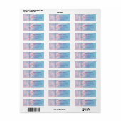 Classy pastel marmeren monogram adres etiket (Full Sheet)