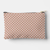 Classy Pastel Perzik Sinaasappel Gingham Check Pat Etui (Achterkant)