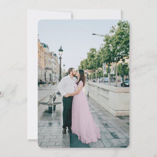 Classy Pastel Pink Elegant Save the Date Card (Achterkant)