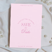 Classy Pastel Pink Elegant Save the Date Card