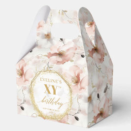 Classy Pastel Roze Rustiek Goud Verjaardag Favorie Bedankdoosjes