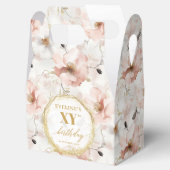 Classy Pastel Roze Rustiek Goud Verjaardag Favorie Bedankdoosjes (Geopend)