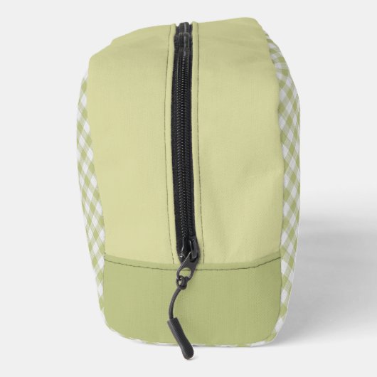 Classy Pastel Spring Green Gingham Controleer patr Toilettasje (Rechts)