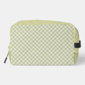 Classy Pastel Spring Green Gingham Controleer patr Toilettasje (Achterkant)