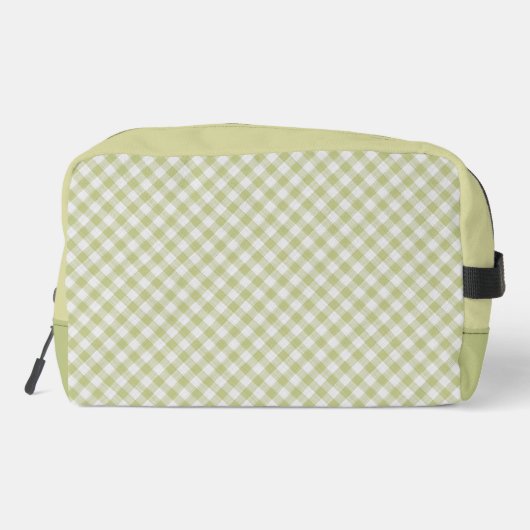 Classy Pastel Spring Green Gingham Controleer patr Toilettasje (Achterkant)