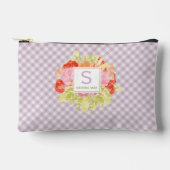 Classy Pastel Violet Roze Gingham Controleer patro Etui (Voorkant)