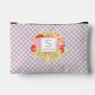 Classy Pastel Violet Roze Gingham Controleer patro Etui