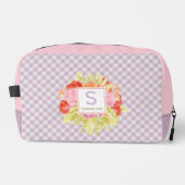 Classy Pastel Violet Roze Gingham Controleer patro Toilettasje (Voorkant)
