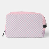 Classy Pastel Violet Roze Gingham Controleer patro Toilettasje (Achterkant)