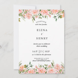 Classy Pastel Wildflower Secret Garden Bruiloft Kaart