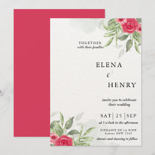 Classy Pastel Wildflower Secret Garden Bruiloft Kaart