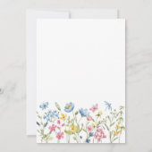 Classy Pastel Wildflower Secret Garden Wedding Inv Kaart (Achterkant)