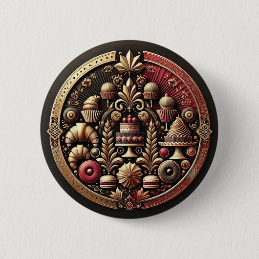 Classy Pastry & Cake Designer's Ronde Button 5,7 Cm (Voorkant)