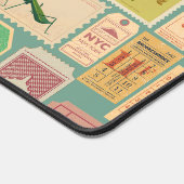 Classy patroon Retro design Postzegels en tickets Bureaumat (Hoek)