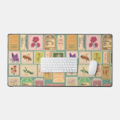 Classy patroon Retro design Postzegels en tickets Bureaumat (Keyboard & Muis)