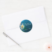 Classy Peacock Blue Vrijgezellenfeest Favor Ronde Sticker (Envelop)