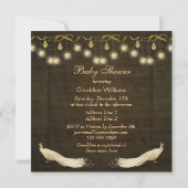 Classy Peacock neutraal kerstBaby shower Kaart (Achterkant)