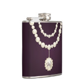 Classy Pearl Ketting monogram heupkolf Heupfles (Rechts)