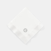 Classy pensioen moderne bloem zwart servet (Hoek)