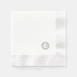 Classy pensioen moderne bloem zwart servet